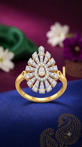 Elegant Pearl & AD Stone Adjustable Ring
