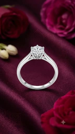 Classic Solitaire AD Stone Ring
