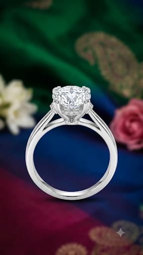 Classic Solitaire AD Stone Ring