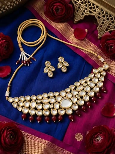 Royal Kundan Polki Choker Necklace Set