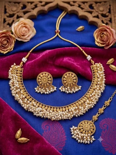 Elegant AD Stone Jewellery Set