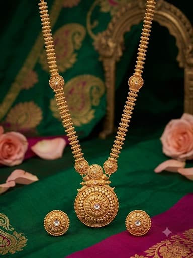 Elegant AD Gold-Plated Necklace Set