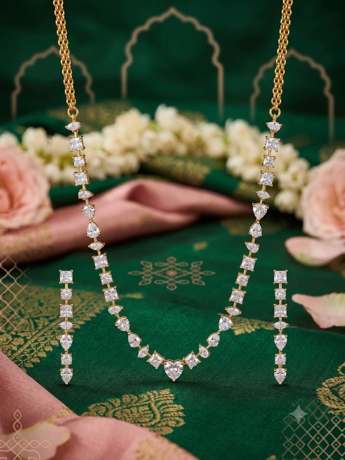 Elegant Floral Pendant Set