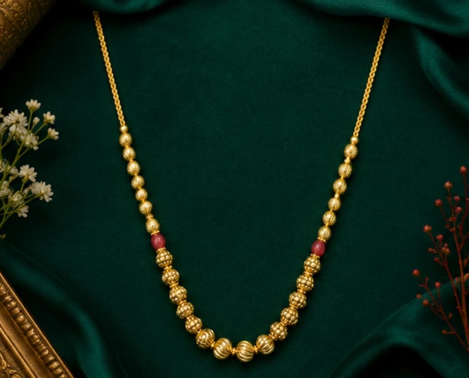 Elegant Half Matar Mala & Chain Set