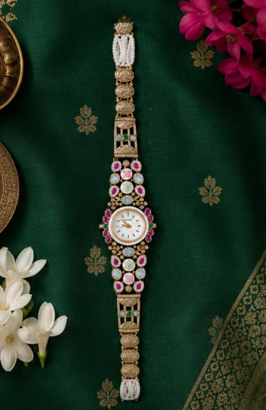 Premium Kundan Designer Watch
