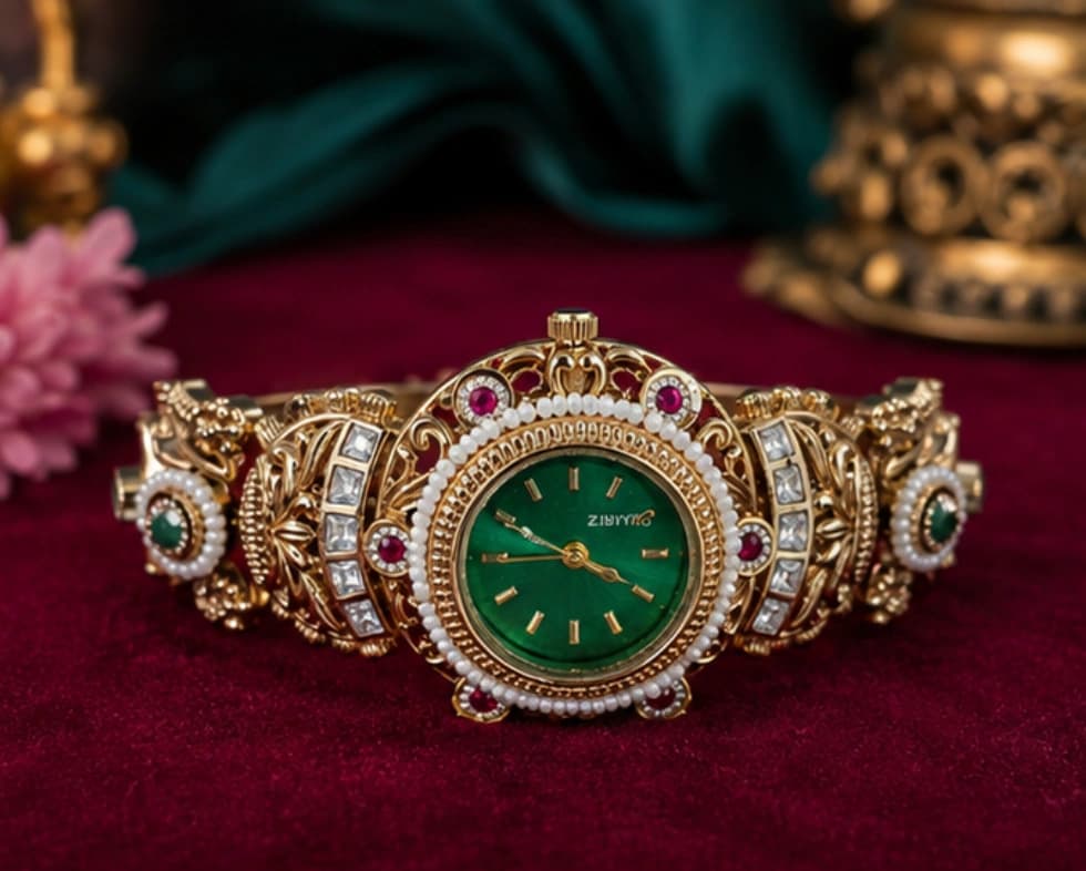 Designer Kundan Watch Kada