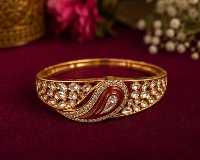 Elegant Meenakari AD Bracelet