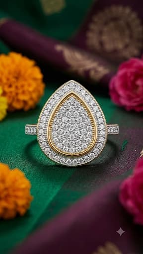 Elegant Teardrop Stone Ring