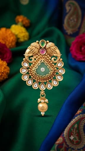 Kundan Meenakari Statement Ring