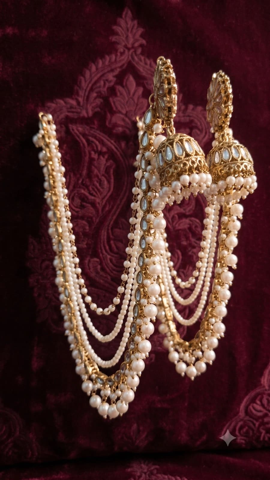Pearl & Meenakari Bridal Matha Patti Set