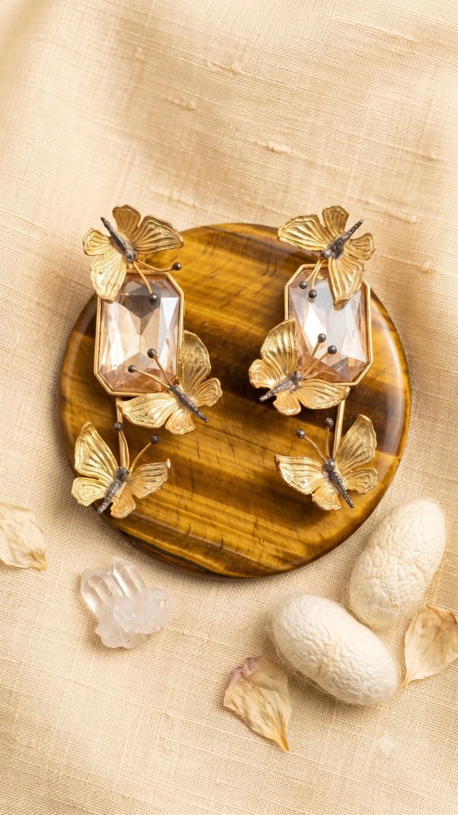Elegant Butterfly Crystal Earrings