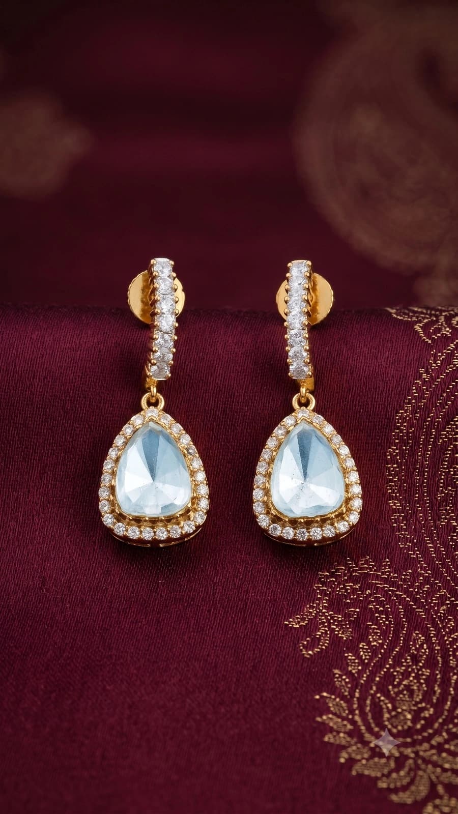 Elegant Teardrop Stone Earrings