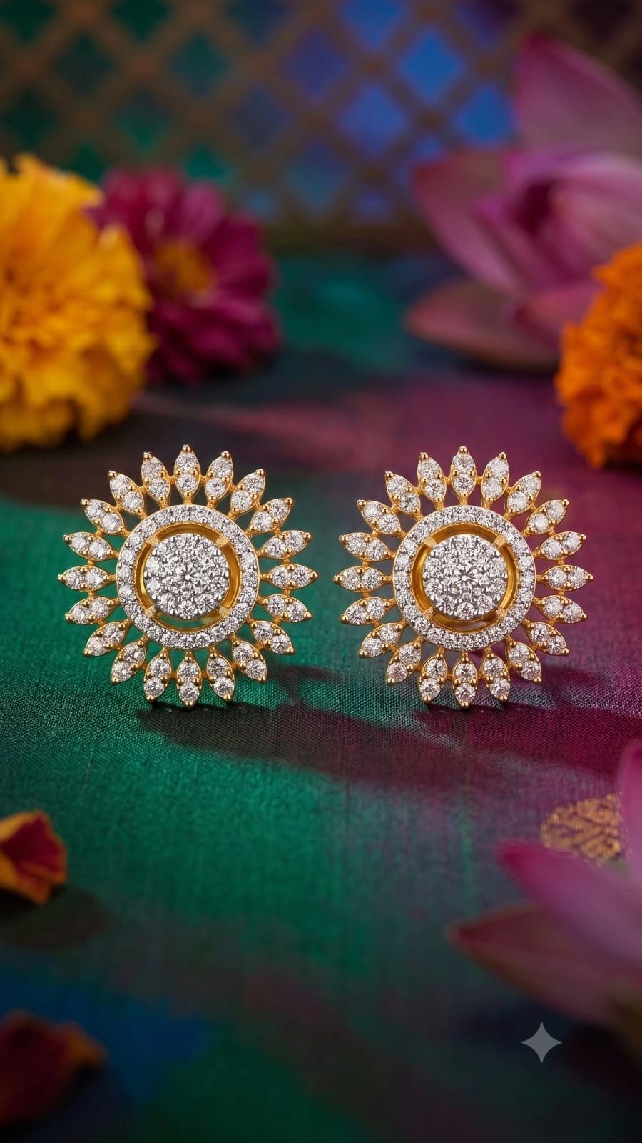 Elegant AD Stone Stud Earrings