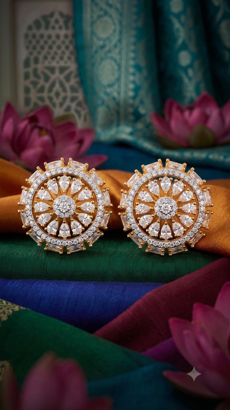 Elegant Round CZ Earrings