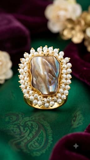 Mother Of Pearl Statement Ring